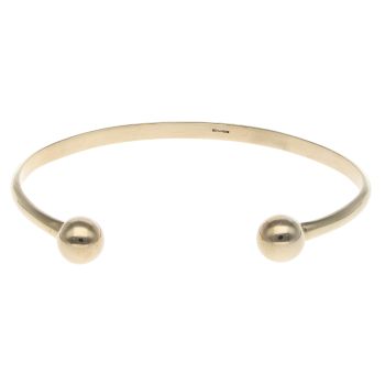 9ct Yellow Gold Plain Torque Bangle