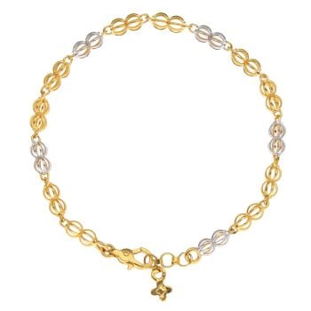 22ct Yellow And White Gold Fancy Cages Bracelet 7"