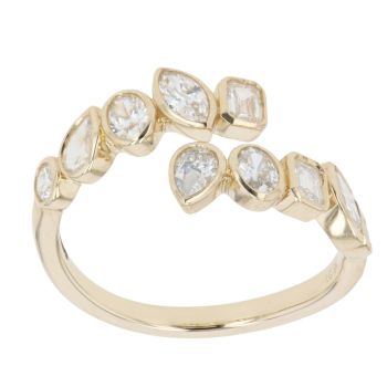 9ct Yellow Gold 0.93ct Mixed Cut Lab Grown Diamond Fancy Ring
