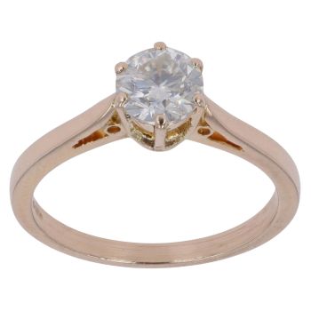 14ct Yellow Gold 1.00ct Brilliant Cut Diamond Solitaire Ring