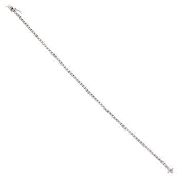 18ct White Gold 1.00ct Brilliant Cut Diamond Tennis Bracelet 7"