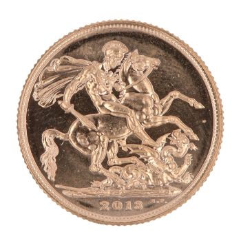 2013 Elizabeth II Fourth Portrait UK Full Sovereign Coin