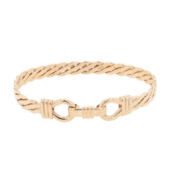 9ct Yellow Gold Patterned Celtic Bangle