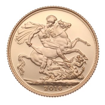 2016 Elizabeth II Fifth Portrait UK Full Sovereign Coin Proof Boxed