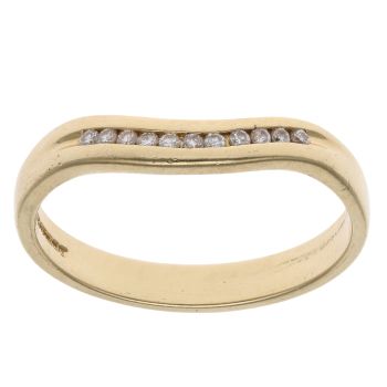 18ct Yellow Gold 0.10ct Brilliant Cut Diamond Wishbone Ring