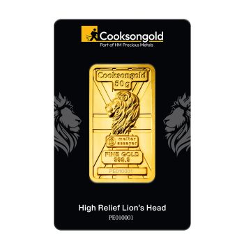 50g Cooksongold Fine Gold Bar