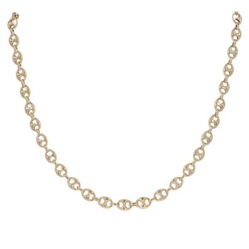 9ct Yellow Gold Button Chain 18"