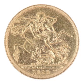 1899 Victoria Old Head UK Full Sovereign Coin