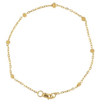 22ct Yellow Gold Bead Bracelet 7"