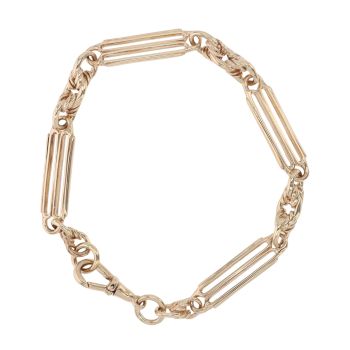 9ct Yellow Gold Fancy Bracelet 8"