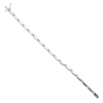 14ct White Gold 0.70ct Brilliant Cut Diamond Bracelet 7"