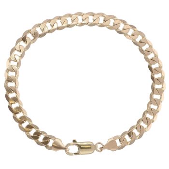 9ct Yellow Gold Curb Bracelet 8.5"