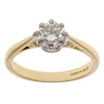 18ct Yellow Gold 0.75ct Brilliant Cut Diamond Solitaire Ring