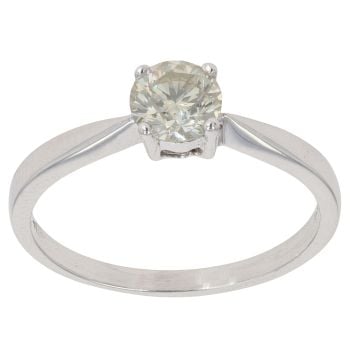 18ct White Gold 0.56ct Brilliant Cut Diamond Solitaire Ring
