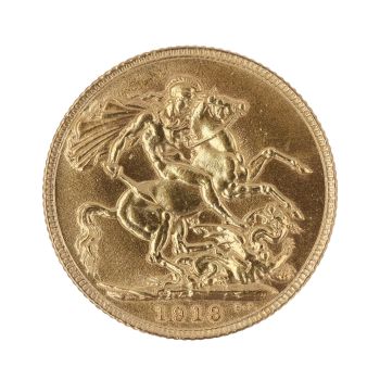 1913 George V Large Head UK Full Sovereign Coin