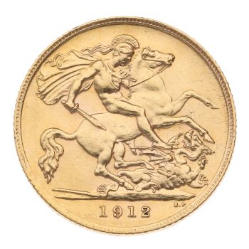 1912 George V Half Sovereign Coin
