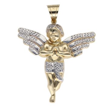 14ct Yellow and White Gold Cherub Pendant