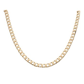 9ct Yellow Gold Curb Chain 22"