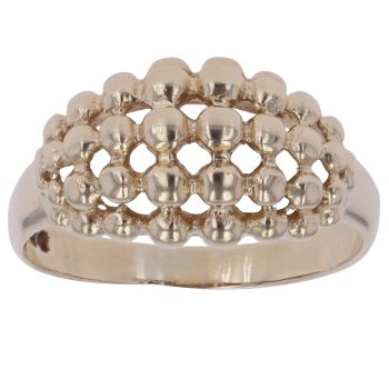 9ct Yellow Gold Five Row Keeper Ring