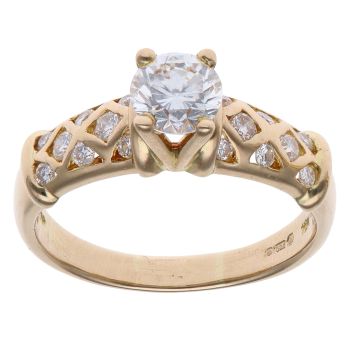 18ct Yellow Gold 1.00ct Brilliant Cut Diamond Solitaire Ring