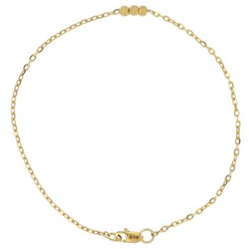 22ct Yellow Gold Trilogy Fancy Bead Bracelet 7"