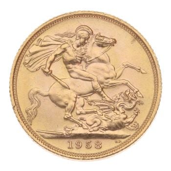 1958 Elizabeth II Full Sovereign Coin