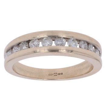 9ct Yellow Gold 0.50ct Brilliant Cut Diamond Half Eternity Ring