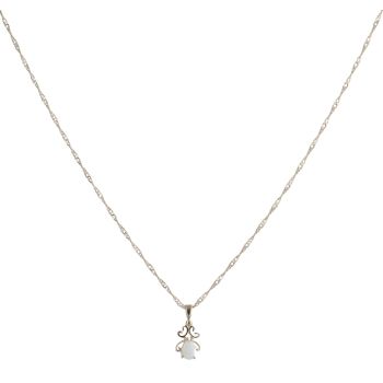 9ct Yellow Gold Opal Pendant and Chain 18"
