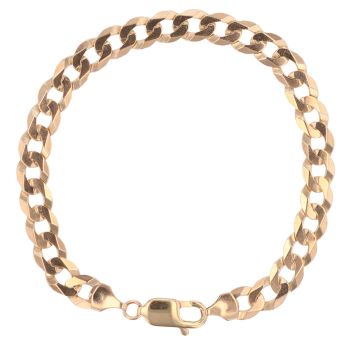 9ct Yellow Gold Curb Bracelet 8"