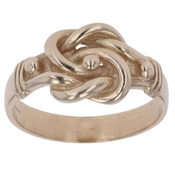 9ct Yellow Gold Patterned Knot Ring