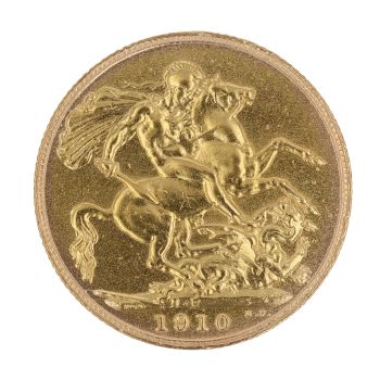 1910 Edward Full Sovereign Coin
