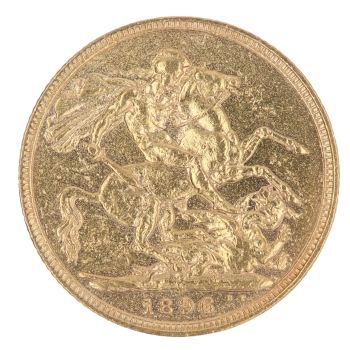 1896 Victoria Old Head Australia Full Sovereign Coin