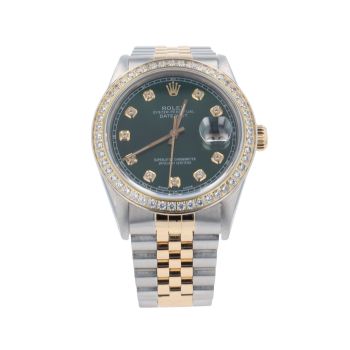 Rolex Custom Datejust Pre Owned Watch Ref 16013
