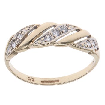 9ct Yellow Gold Cubic Zirconia Fancy Ring