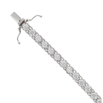 18ct White Gold 3.71ct Brilliant Cut Diamond Tennis Bracelet 7"