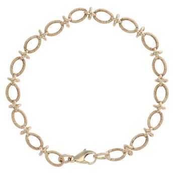 9ct Yellow Gold Fancy Bracelet 7.5"