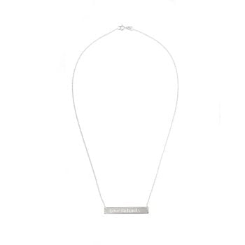 Sterling Silver Personalised Bar Engraved Necklace