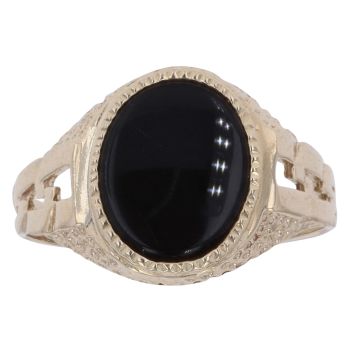 9ct Yellow Gold Onyx Signet Ring