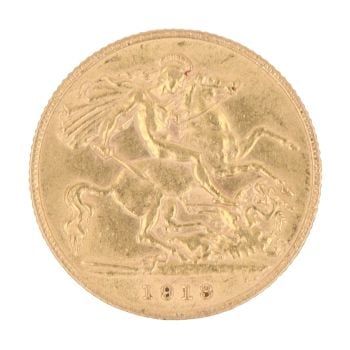 1913 George V Half Sovereign Coin