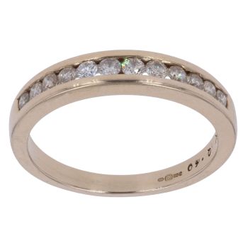 9ct Yellow Gold 0.40ct Brilliant Cut Diamond Half Eternity Ring
