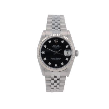 Rolex Custom Datejust Pre Owned Watch Ref 68274