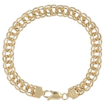 18ct Yellow Gold Fancy Bracelet 8.5"