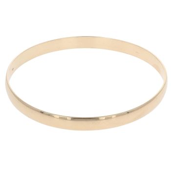 9ct Yellow Gold Plain Bangle