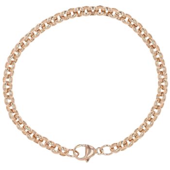 9ct Rose Gold Belcher Bracelet 7.5"