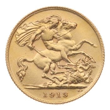 1913 George V Half Sovereign Coin