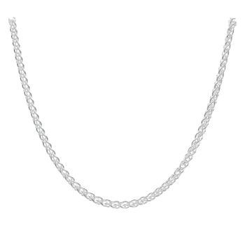 Silver Spiga Chain 16"" By Icesia