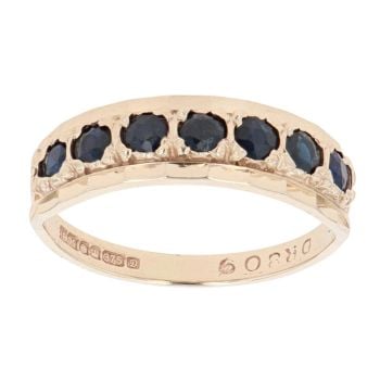 9ct Yellow Gold Sapphire Eternity Ring