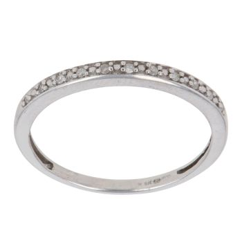 9ct White Gold 0.04ct Brilliant Cut Diamond Eternity Ring