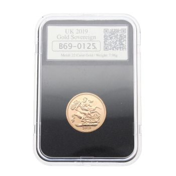 2019 Elizabeth II Fifth Portrait UK Full Sovereign Coin Proof Boxed