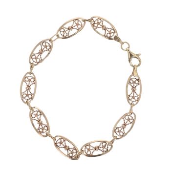 9ct Yellow Gold Fancy Bracelet 7"